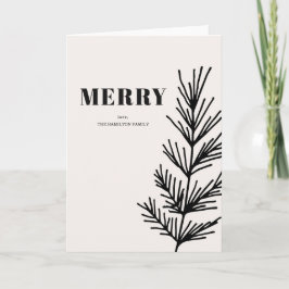 Tarjeta Festiva Grandes cerezos y hojas