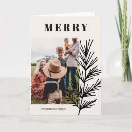 Tarjeta Festiva Grandes cerezos y hojas