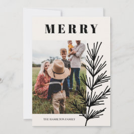 Tarjeta Festiva Grandes cerezos y hojas