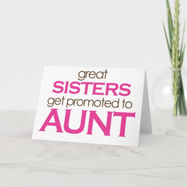 Tarjeta Festiva Grandes Hermanas Se Promocionan Para Tejer. (Anverso)