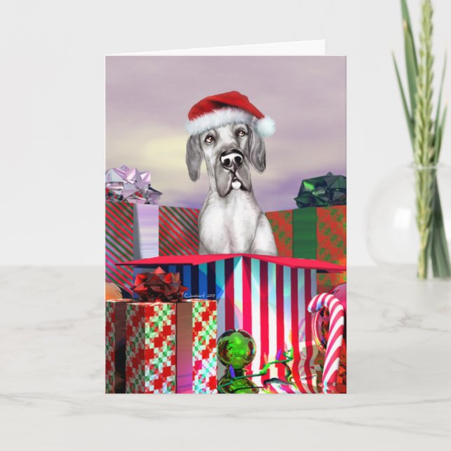 Tarjeta Festiva Grandes Navidades de daneses sorprenden a Black UC (Anverso)