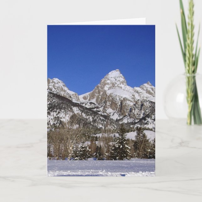 Tarjeta Festiva Grandes tetones, invierno de WY (Anverso)