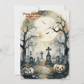 Tarjeta Festiva Grandeza fantasma de una fosa Halloween