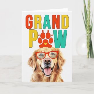 Tarjeta Festiva GrandPAW Golden Retriever GrandDOG Grandparent Day