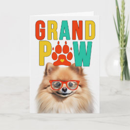 Tarjeta Festiva GrandPAW Pomeranian GrandDOG Grandparents Day