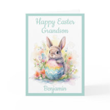 Grandson Happy Easter Bunny Egte Cute