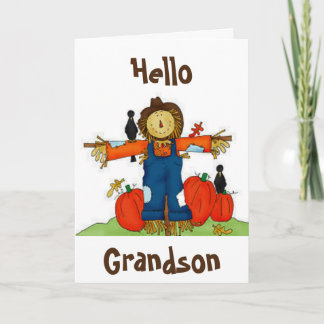 TARJETA FESTIVA **GRANDSON.....HOLA** Y UN AMABLE GRACIAS