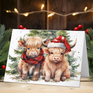 Tarjeta Festiva Granja de animales vacunos festivos de las Tierras