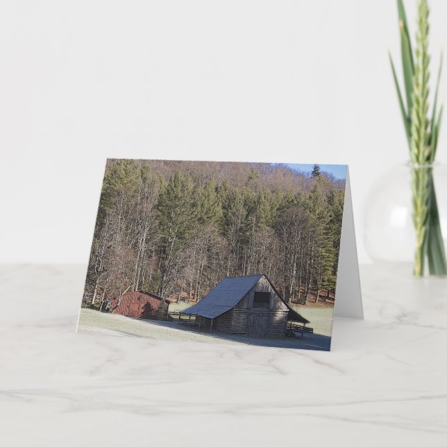 Tarjeta Festiva Granja del invierno (Anverso)