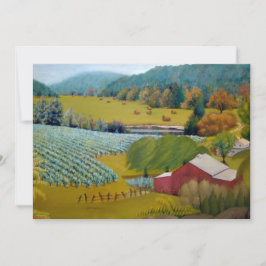 Tarjeta Festiva Granja Viñedo Soleado