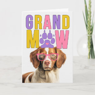 Tarjeta Festiva GranMAW Brittany Spaniel Día de los Abuelos