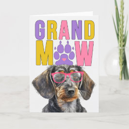 Tarjeta Festiva GranMAW Wirehair Dachshund Día de los Abuelos del