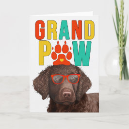 Tarjeta Festiva GranPAW Día de los Abuelos Graciosos de Perro Recu