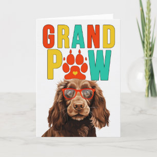 Tarjeta Festiva GranPAW Field Spaniel DOG Abuelos Day