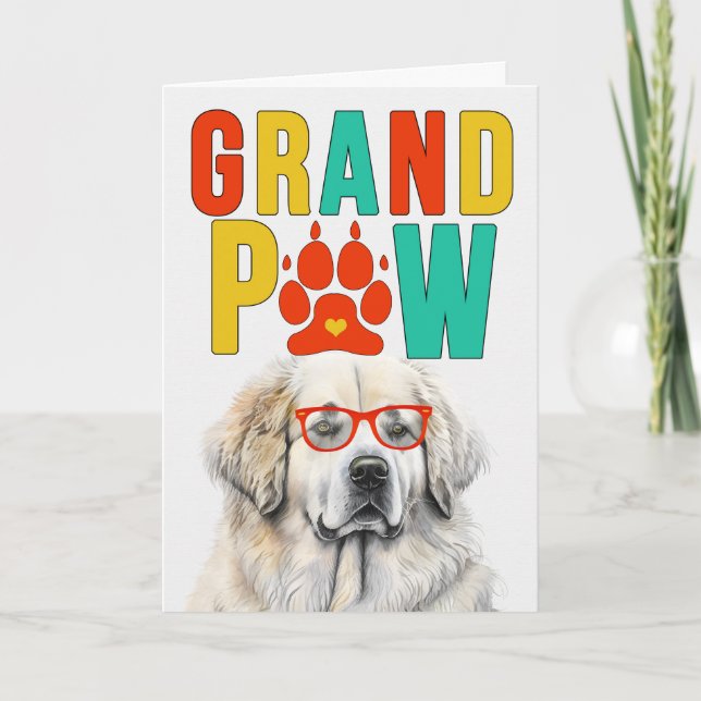 Tarjeta Festiva GranPAW Gran Día de los Abuelos Funny del Perro de (Anverso)