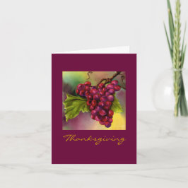 Tarjeta Festiva Grape Cluster Thankending Wish