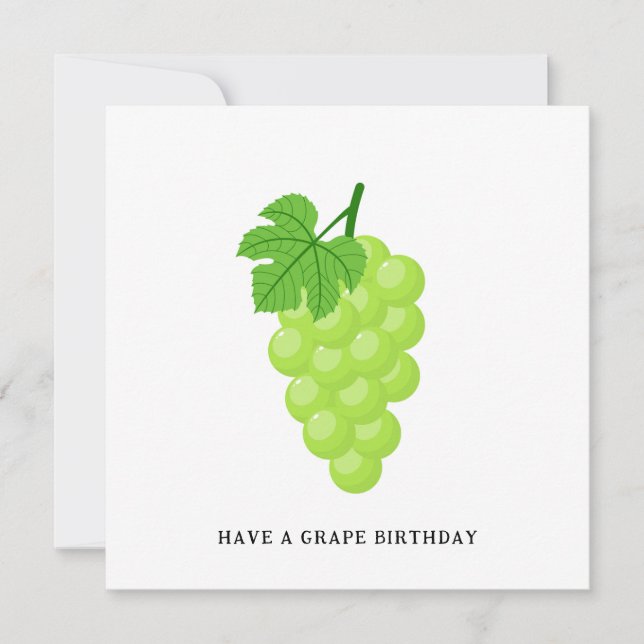Tarjeta Festiva Grapes Birthday Greting Card (Anverso)