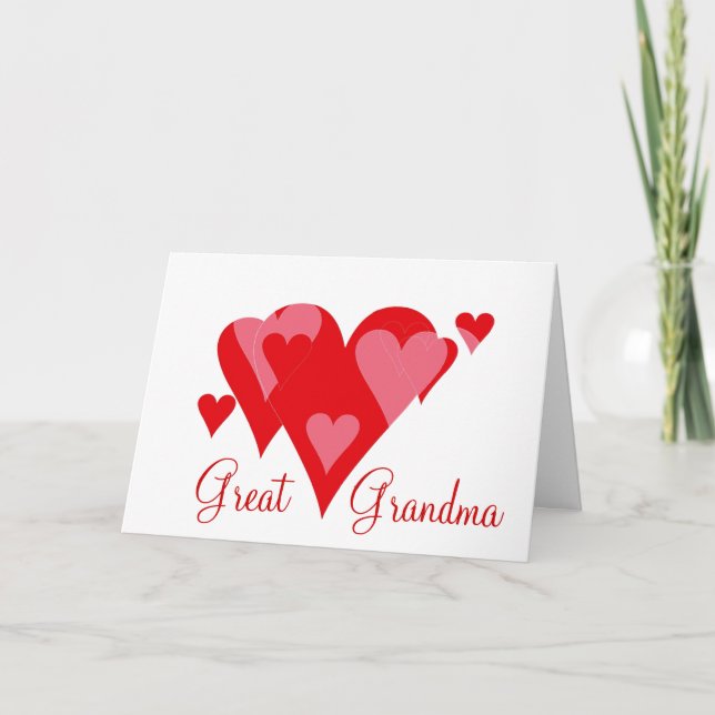 Tarjeta Festiva Great Grandma's Valentine Card (Anverso)