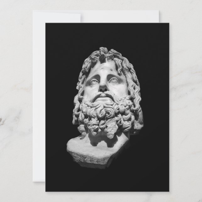 Tarjeta Festiva Greco Roman Bust (Anverso)