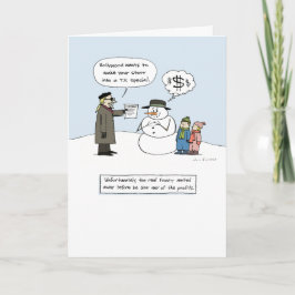 Tarjeta Festiva Greedy Frosty | Navidades humorísticos | Divertida