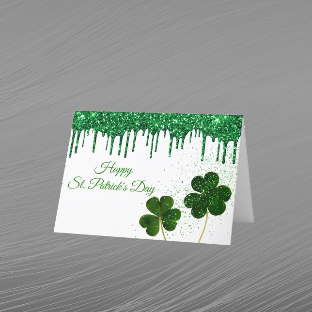 Tarjeta Festiva Green Clover Shamrock St Patricks Day (Subido por el creador)