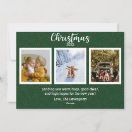Tarjeta Festiva Green Merriest Place to Be Christmas Photo Card