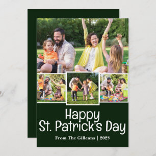 Tarjeta Festiva Green St. patrick's day Shamrock family 4 photo