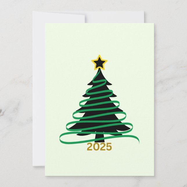 Tarjeta Festiva Green Tree (Anverso)