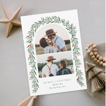 Greenery Arch Modern Script 2 Navidades de fotogra