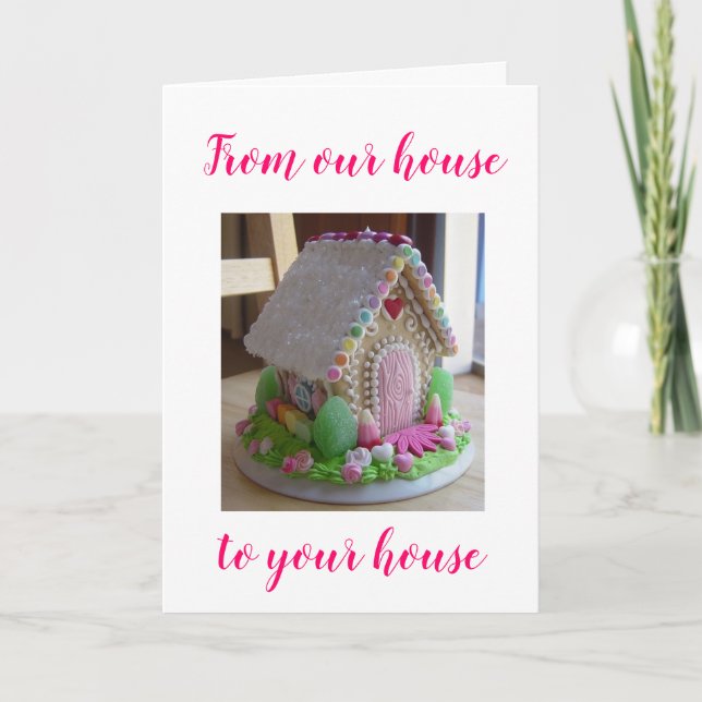 TARJETA FESTIVA GREETINAS DE GINGERBREAD EASTER HOUSE DE NOSOTROS (Anverso)