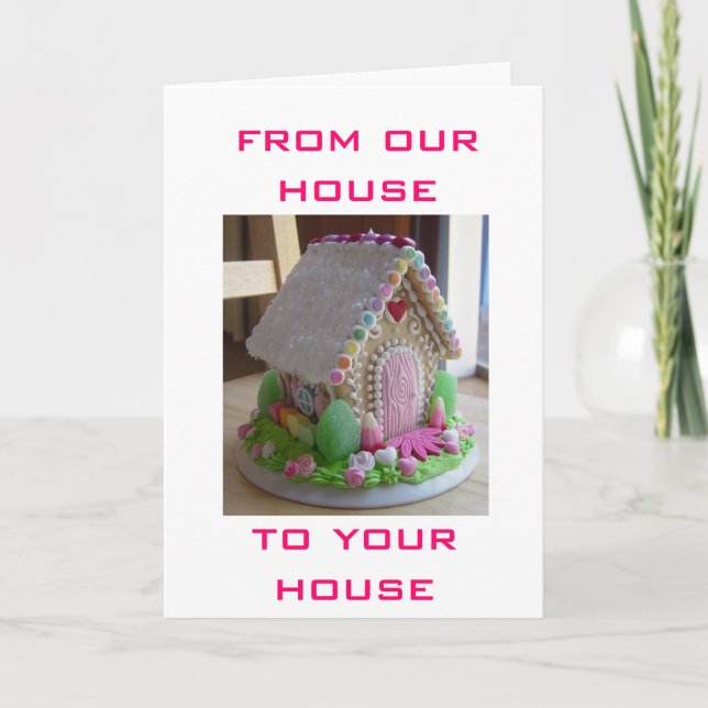 TARJETA FESTIVA GREETINAS DE GINGERBREAD EASTER HOUSE DE NOSOTROS (Anverso)