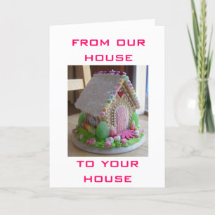 TARJETA FESTIVA GREETINAS DE GINGERBREAD EASTER HOUSE DE NOSOTROS