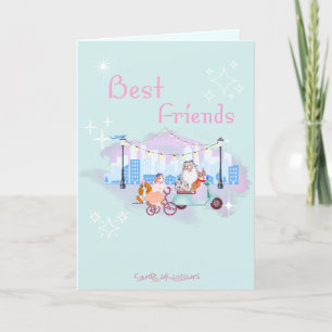 Tarjeta Festiva Greeting card best friends 