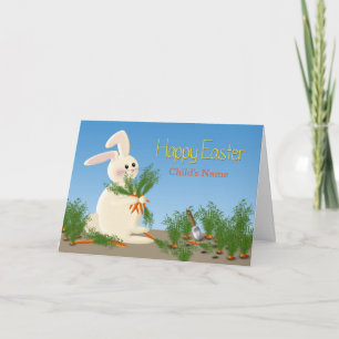 TARJETA FESTIVA GREETING DE BUNNY DE ORIENTE - PERSONALIZAR EL NOM