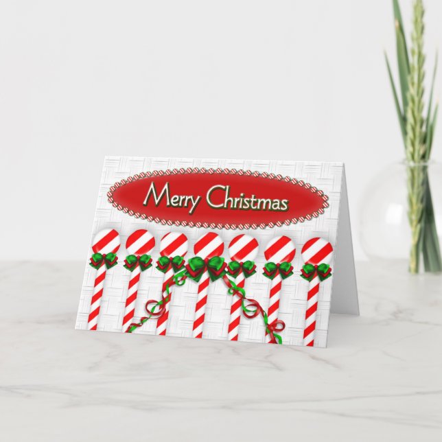 TARJETA FESTIVA GREETING DE NAVIDADES DULCES CANDY (Anverso)