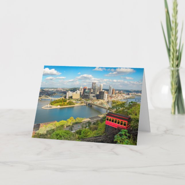Tarjeta Festiva Greeting From Pittsburgh PA (Anverso)