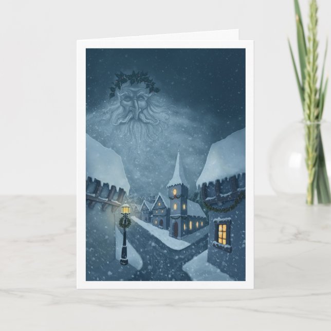 Tarjeta Festiva greetingcard de las vacaciones de invierno del (Anverso)