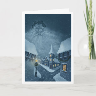 Tarjeta Festiva greetingcard de las vacaciones de invierno del