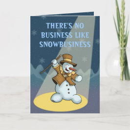 Tarjeta Festiva greetingcard del día de fiesta del muñeco de nieve