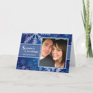 Tarjeta Festiva Greetings Custom Name & Photo Card de temporada