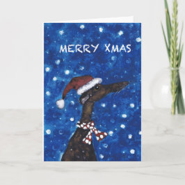 TARJETA FESTIVA GREYHOUND MERRY XMAS