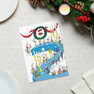 Tarjeta Festiva Grinch Clásico Fiesta Feliz Feliz