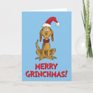 Tarjeta Festiva Grinch Clásico Max - Gorro de Santa