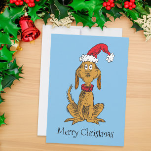 Tarjeta Festiva Grinch Clásico Max - Gorro de Santa