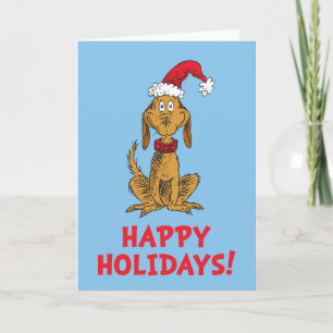 Tarjeta Festiva Grinch Clásico Max - Sombrero de Santa