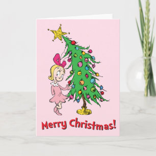 Tarjeta Festiva Grinch   He sido Cindy-Lou quien es bueno