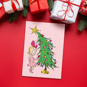 Tarjeta Festiva Grinch Me han dado a Cindy-Lou Quién Buena