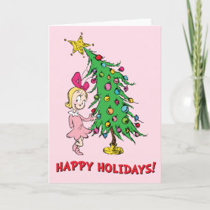 Tarjeta Festiva Grinch Me han dado Cindy-Lou Quién Buena