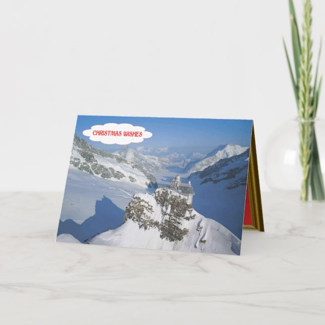 Tarjeta Festiva Grindelwald, Jungfraujoch (Anverso)