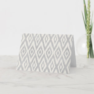 Tarjeta Festiva Gris Azteca Pastel Agua Ikat Geométrico Suave